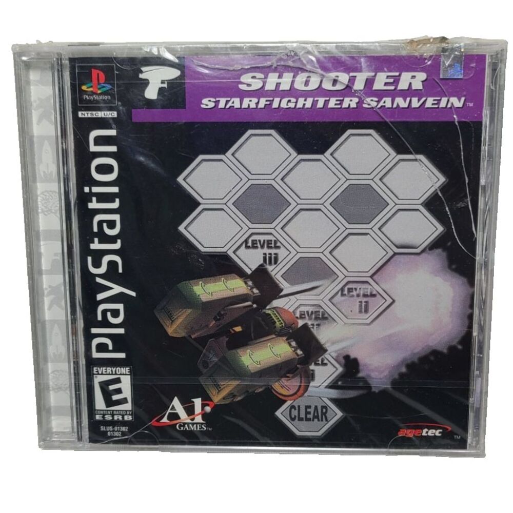 Shooter Star fighter Sanvein NEW factory sealed PlayStation PS1